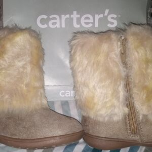 Carter's Cozy Tan and Cream Boots